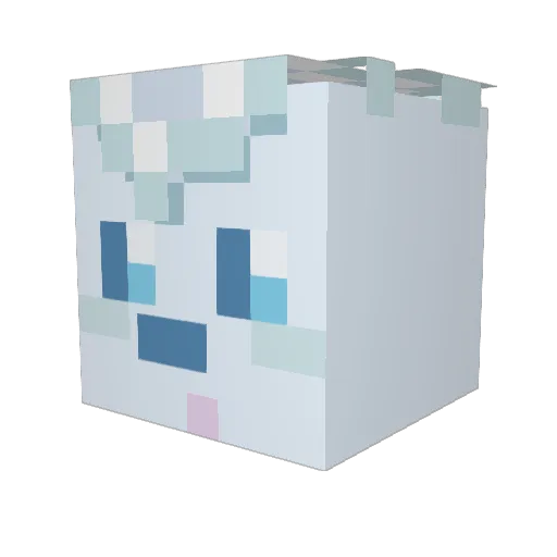 Squibby Minecraft avatar head, 3D render