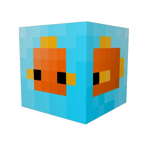 Squiblio Minecraft avatar head, 3D render