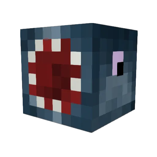 SquidAttack134 Minecraft avatar head, 3D render
