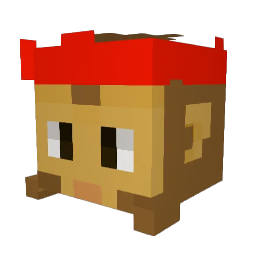 SquidGames2024 Minecraft avatar head, 3D render