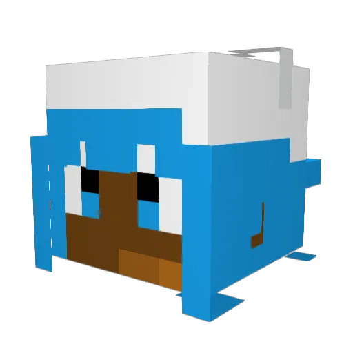 SquidKid16 Minecraft avatar head, 3D render
