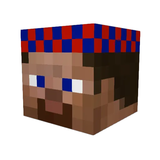 SquidMasterNick Minecraft avatar head, 3D render
