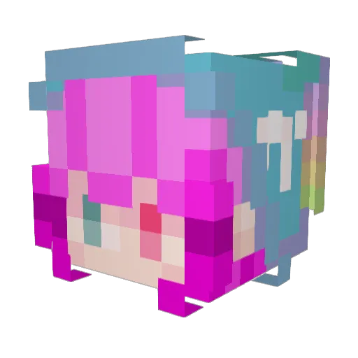 SquidQu33n Minecraft avatar head, 3D render