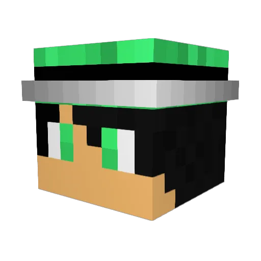 SquidWardOP Minecraft avatar head, 3D render