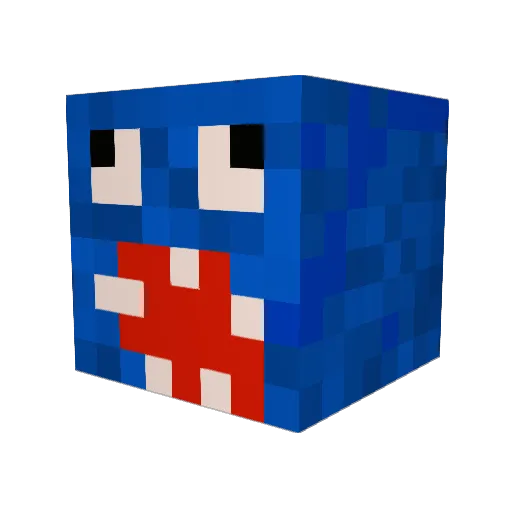 Squid_0110 Minecraft avatar head, 3D render