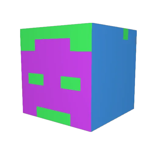 Squid_Bubble Minecraft avatar head, 3D render