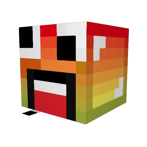 Squid_Squad_III Minecraft avatar head, 3D render