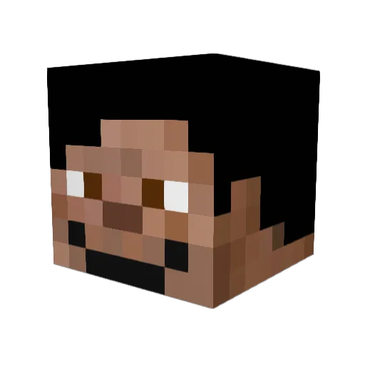 SquiddJuice Minecraft avatar head, 3D render