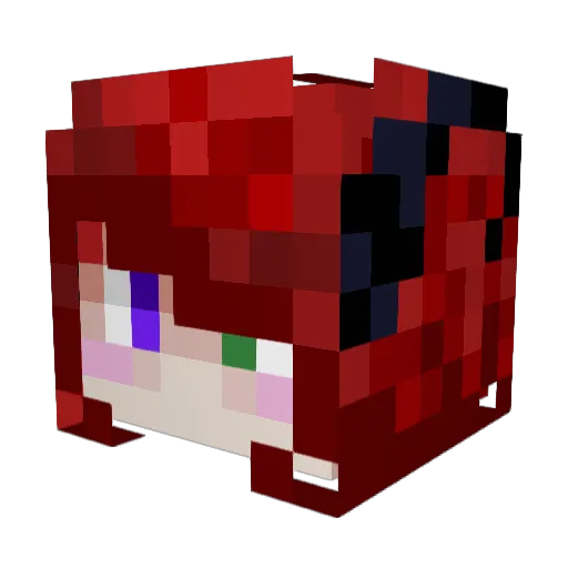 SquiddleMonster Minecraft avatar head, 3D render