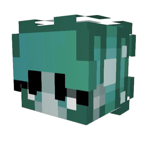 Squiddlejk Minecraft avatar head, 3D render