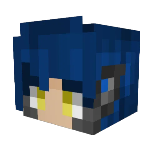 Squiddleton Minecraft avatar head, 3D render
