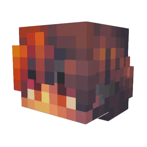 Squiddux Minecraft avatar head, 3D render