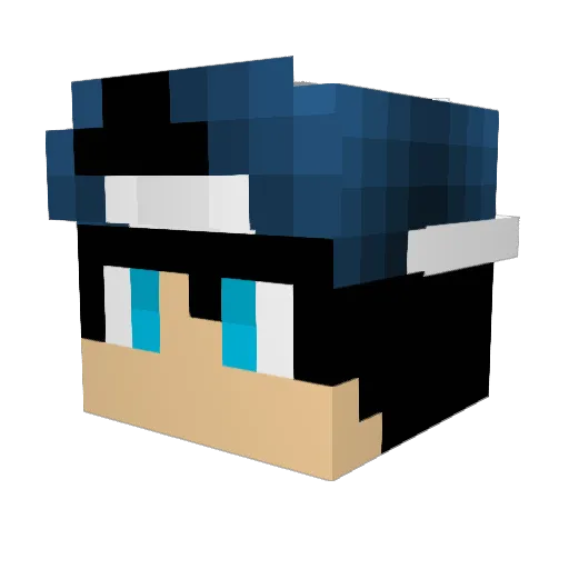 Squiddy09 Minecraft avatar head, 3D render