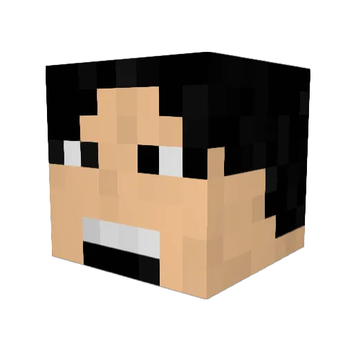 SquiddyCat Minecraft avatar head, 3D render