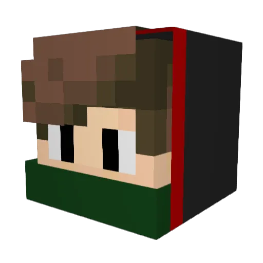 SquiddySac Minecraft avatar head, 3D render