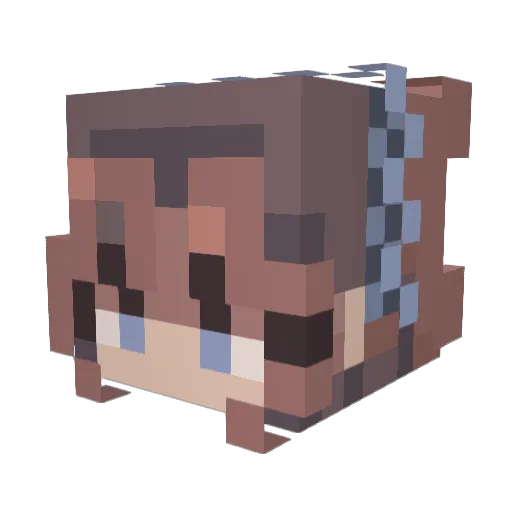 Squiddy_VibesXo Minecraft avatar head, 3D render