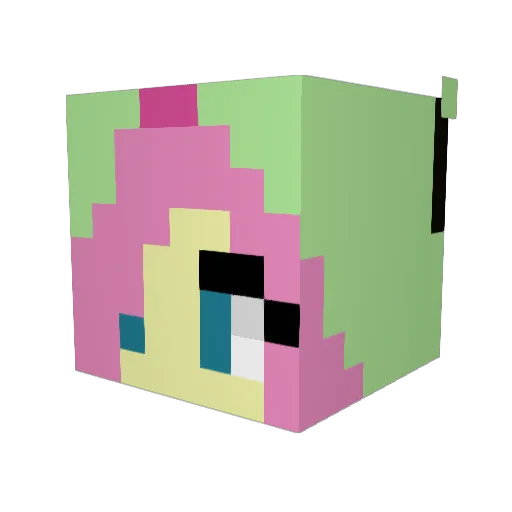 Squiddyinq Minecraft avatar head, 3D render