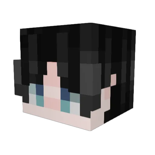 SquidgeCurie Minecraft avatar head, 3D render