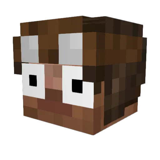 Squidiboi Minecraft avatar head, 3D render
