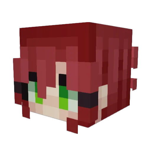 Squidix7 Minecraft avatar head, 3D render