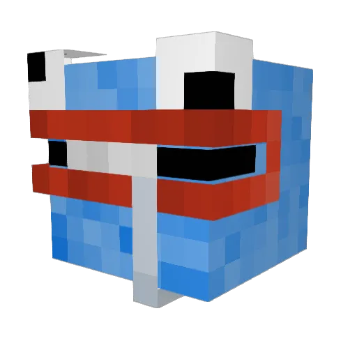 SquidlyLegs Minecraft avatar head, 3D render