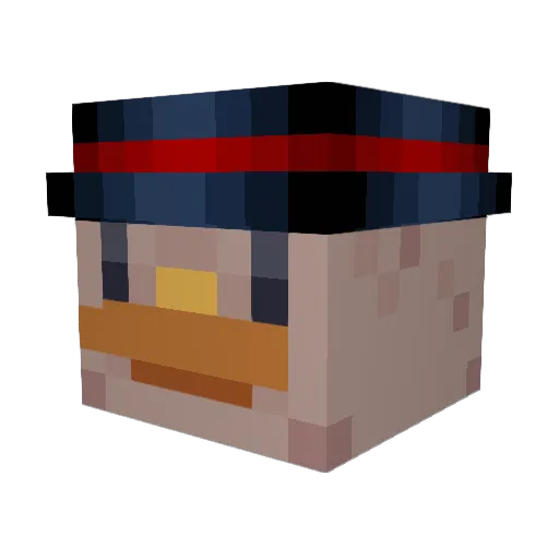 Squidmancer Minecraft avatar head, 3D render