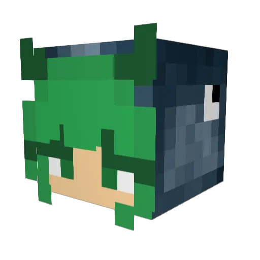 Squidnee_32 Minecraft avatar head, 3D render
