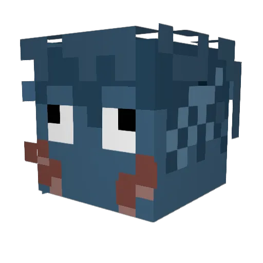 SquidsGrowHouse Minecraft avatar head, 3D render