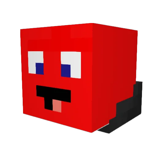 Squidudel Minecraft avatar head, 3D render