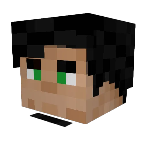 Squidvum Minecraft avatar head, 3D render