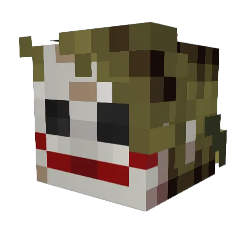 Squidward_11 Minecraft avatar head, 3D render