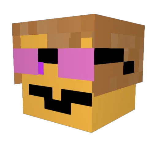 Squidwardo4 Minecraft avatar head, 3D render