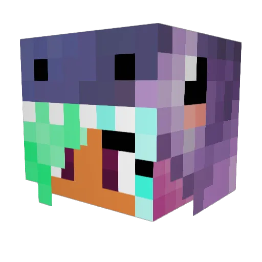 SquidyG0402 Minecraft avatar head, 3D render