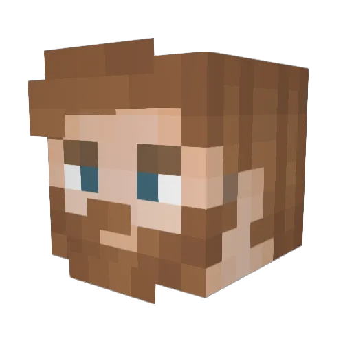SquidyPostal Minecraft avatar head, 3D render