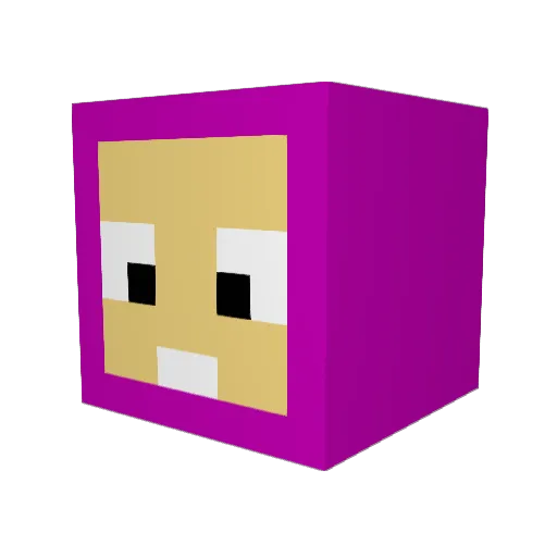 SquidyPvP Minecraft avatar head, 3D render