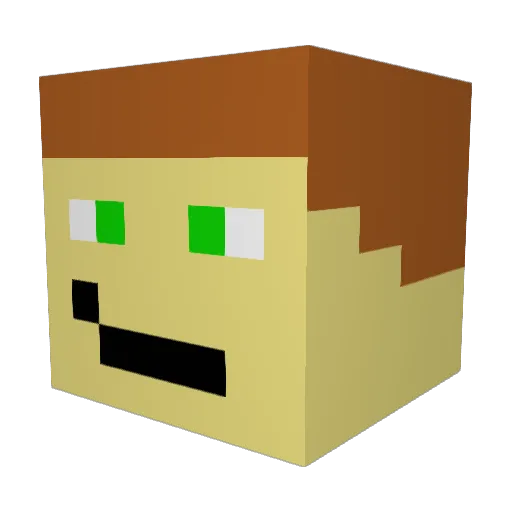 SquidyTieTTV Minecraft avatar head, 3D render