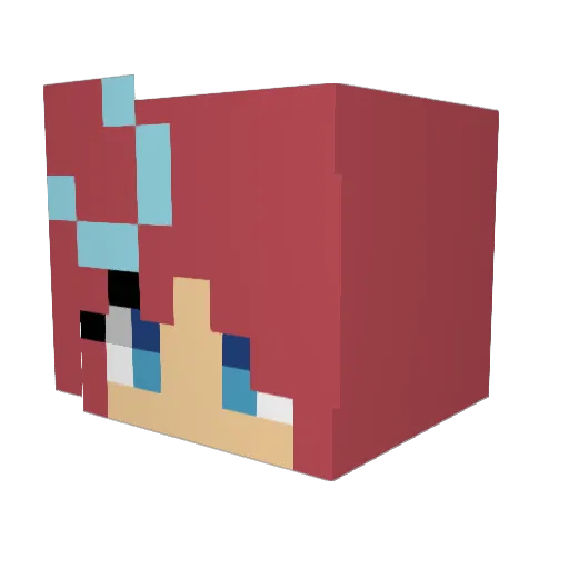 Squiggle_Erin Minecraft avatar head, 3D render