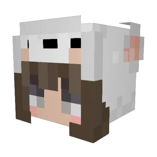 Squiggles1908 Minecraft avatar head, 3D render