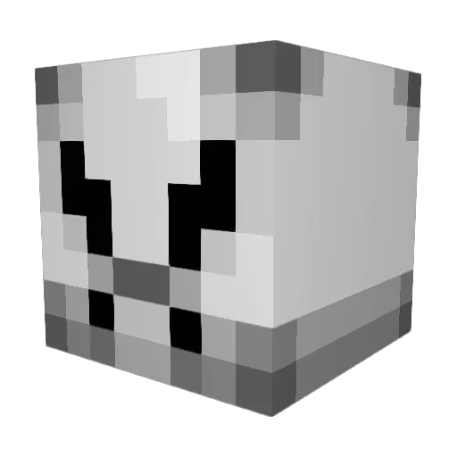 SquigglyGhost Minecraft avatar head, 3D render
