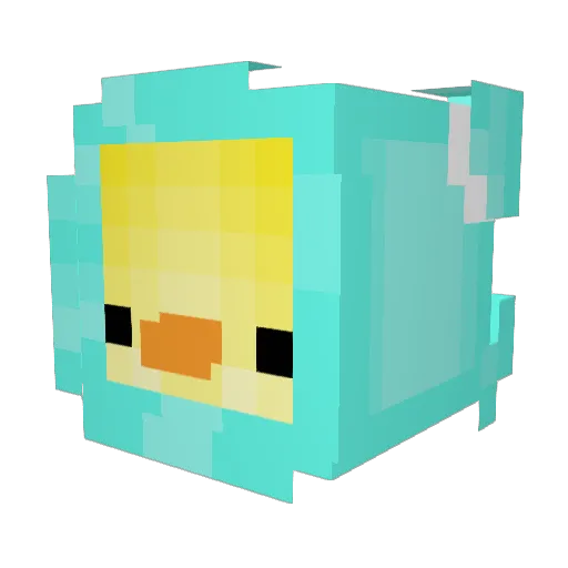 SquigglyPuffJR Minecraft avatar head, 3D render