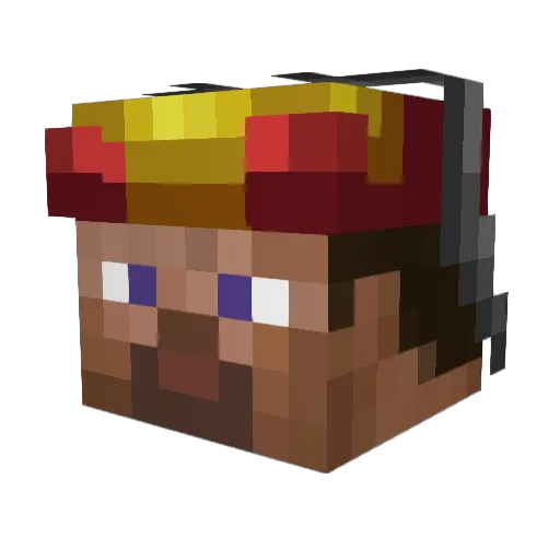 Squigy213 Minecraft avatar head, 3D render