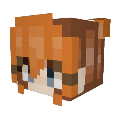 SquiidneyD Minecraft avatar head, 3D render