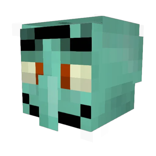 Squilliam1brow Minecraft avatar head, 3D render