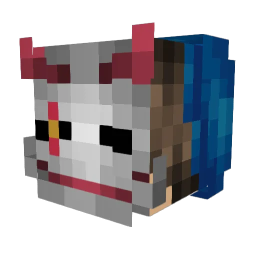 Squilly__ Minecraft avatar head, 3D render