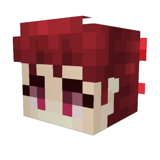 Squin_Tea Minecraft avatar head, 3D render