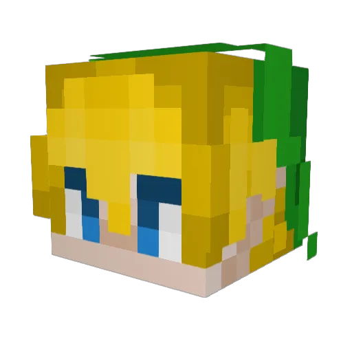 Squinardo Minecraft avatar head, 3D render