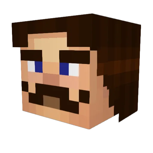 SquintGnu Minecraft avatar head, 3D render