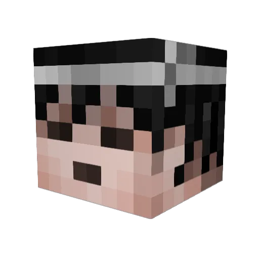 SquintyEyedAsian Minecraft avatar head, 3D render