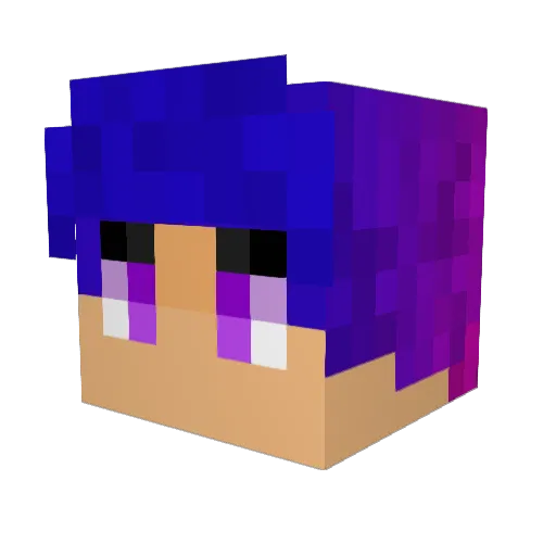 Squio Minecraft avatar head, 3D render