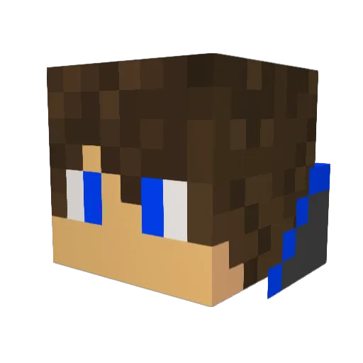 Squire12345 Minecraft avatar head, 3D render